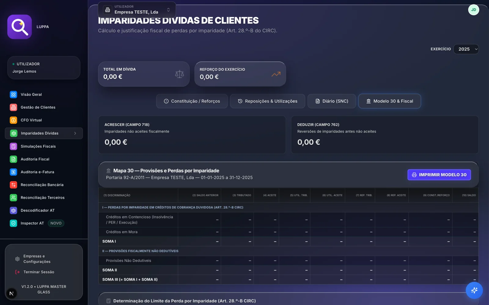 Imparidades Dashboard